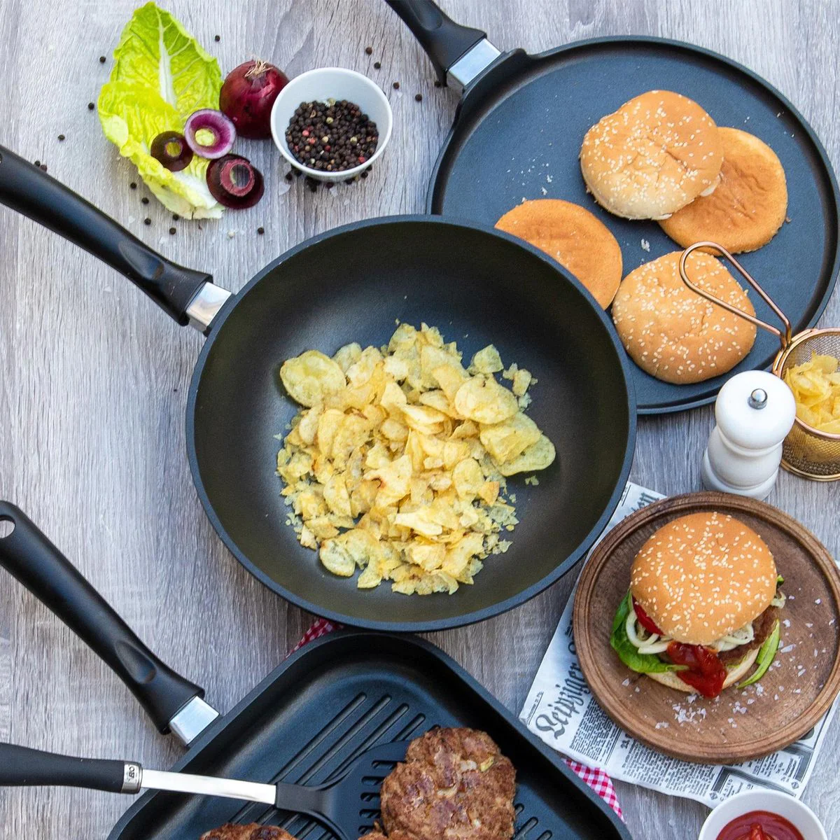 Crêpière 28 cm en fonte d'aluminium Alucast Elo