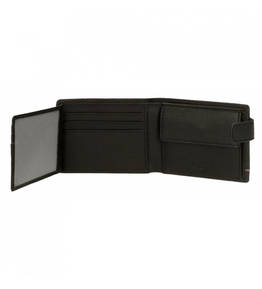 Bolsa Joumma Cartera Adept Kurt Preto - 11 x 8 x 1 cm