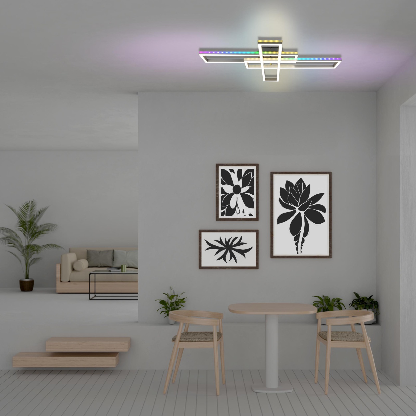 LED-Deckenleuchte BANTRY - Aluminium - dimmbar