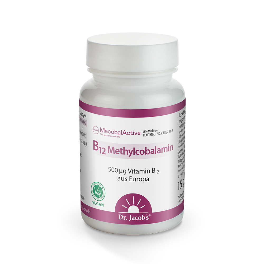 DR. JACOB'S Vitamin B12 Methylcobalamin Lutschtabl hochdosiert vegan Ds 60 Stk