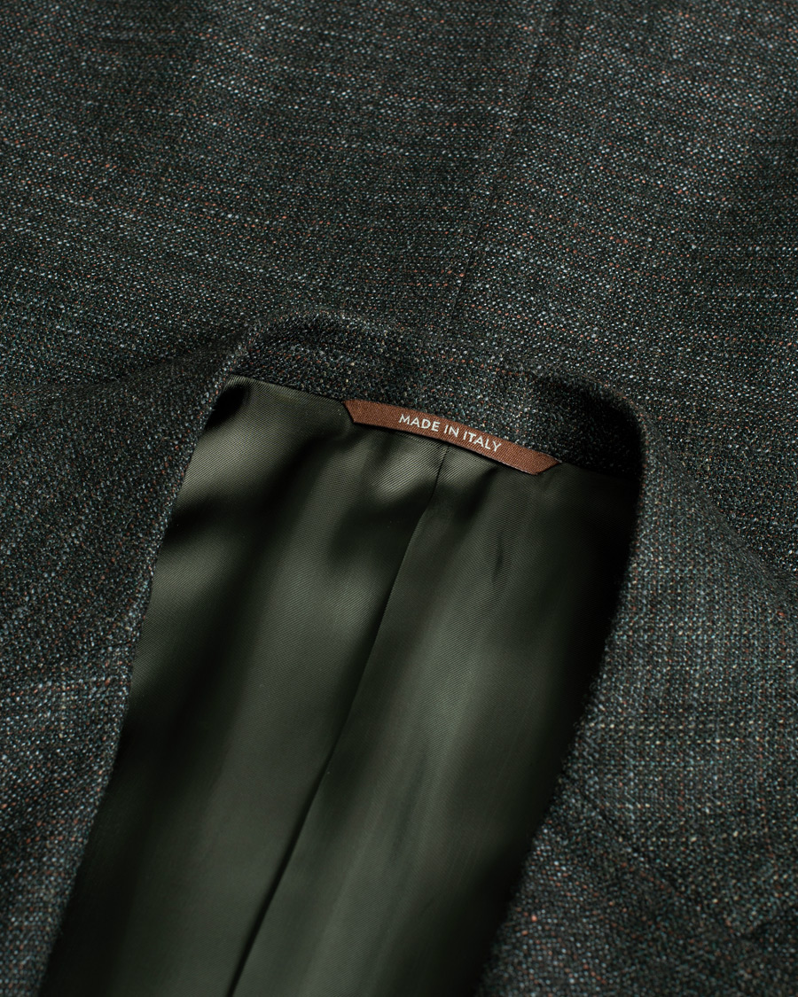 Canali Silk/Cashmere Blazer Green Melange 50