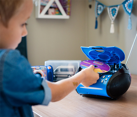 Lenco »SCD-24 Boombox« CD-Player mit Radio und Kopfhöreranschluss, blau