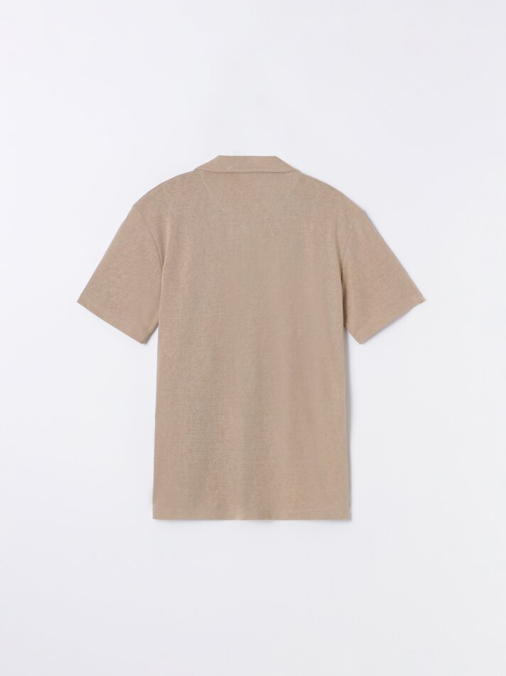 Camisa polo rústica - Bege