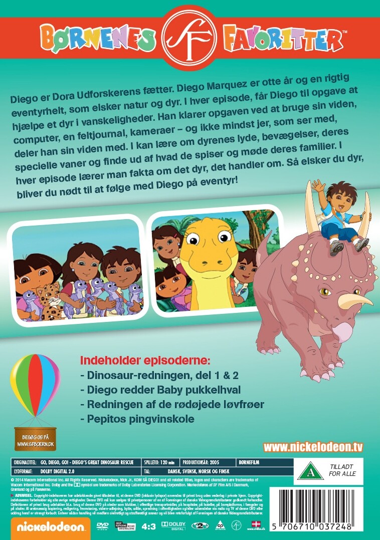 Kom Så Diego / Go Diego Go - Dinosaur-Redningen - DVD