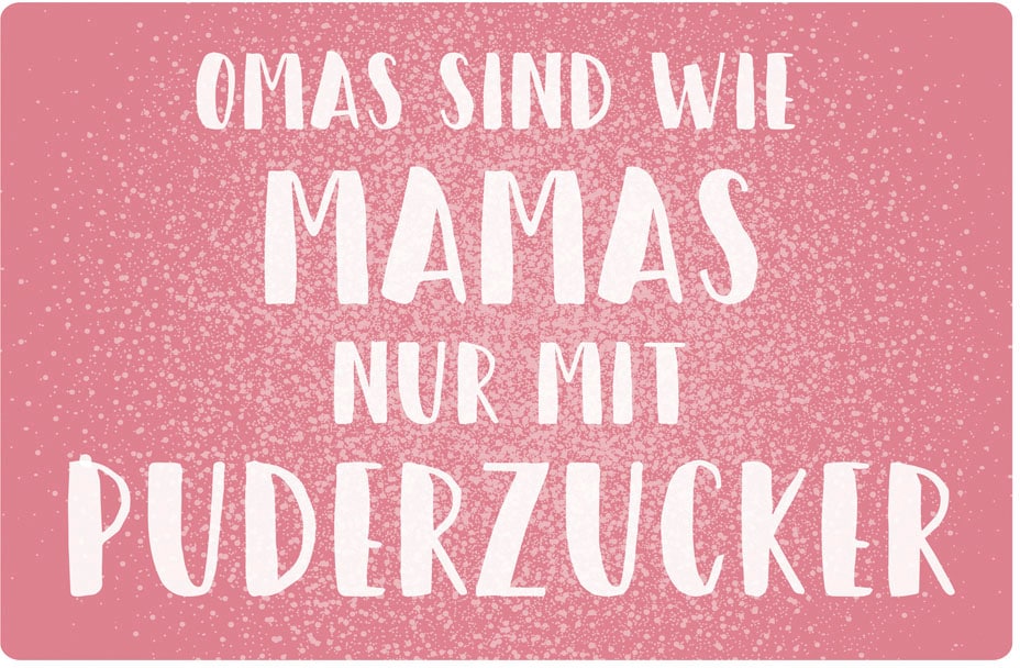 queence Metallbild »Puderzucker II« Sprüche 1 Stk. tlg.