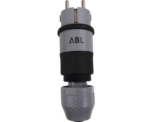 ABL 1529160 Professionele geaarde stekker IP54 met dubbel aardingssysteem Zwart/Grijs