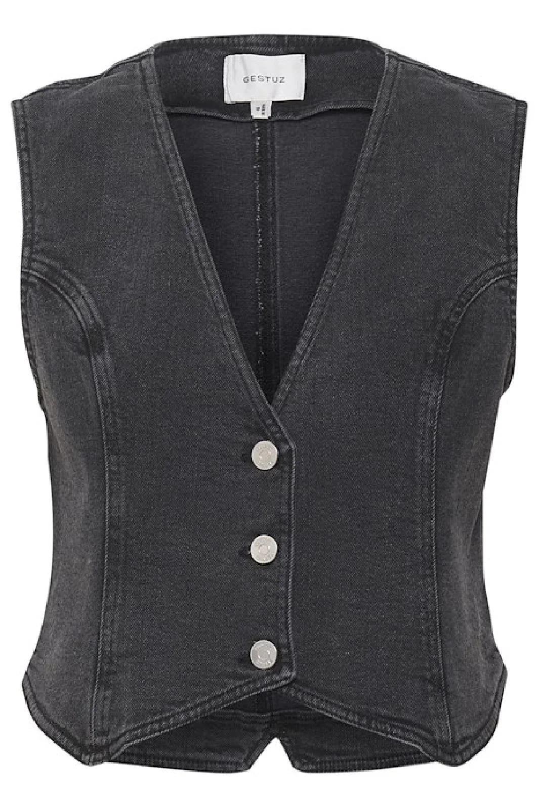 Gestuz SiwGZ short waistcoat washed black