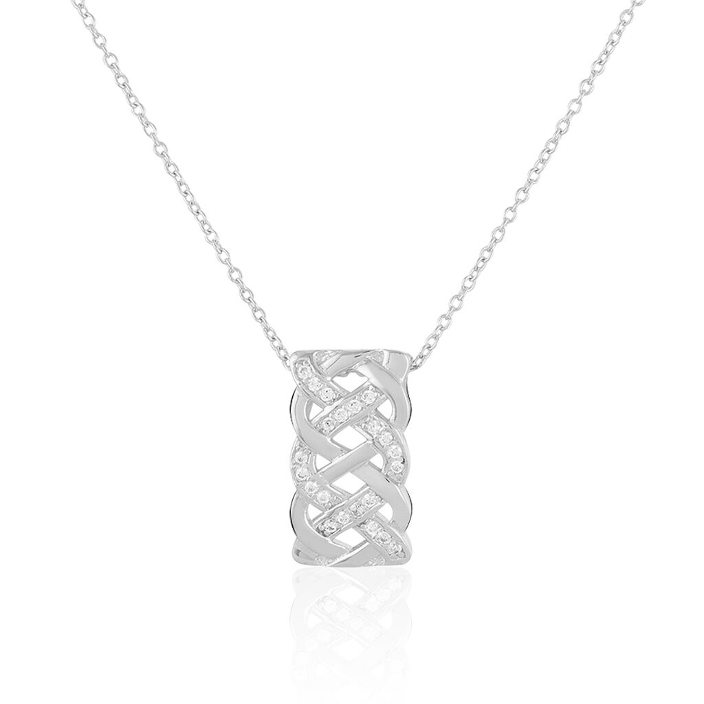 Collier Adria Argent Blanc Oxyde De Zirconium