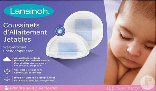 Lansinoh Coussinets D'Allaitement Jetables 100 Pièces