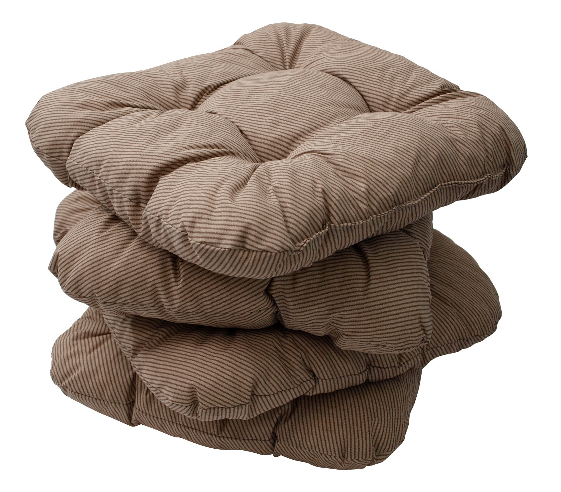DEGAMO Sitzkissen SUSA 38x38cm, taupefarben gestreift