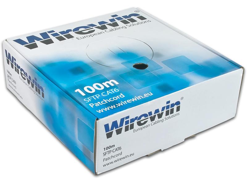 Wirewin Rangierkabel VKBOX KAT6 PATCH Cat 6, S/FTP, 100 m, KAT6 Patchkabelbox, grau, S/STP