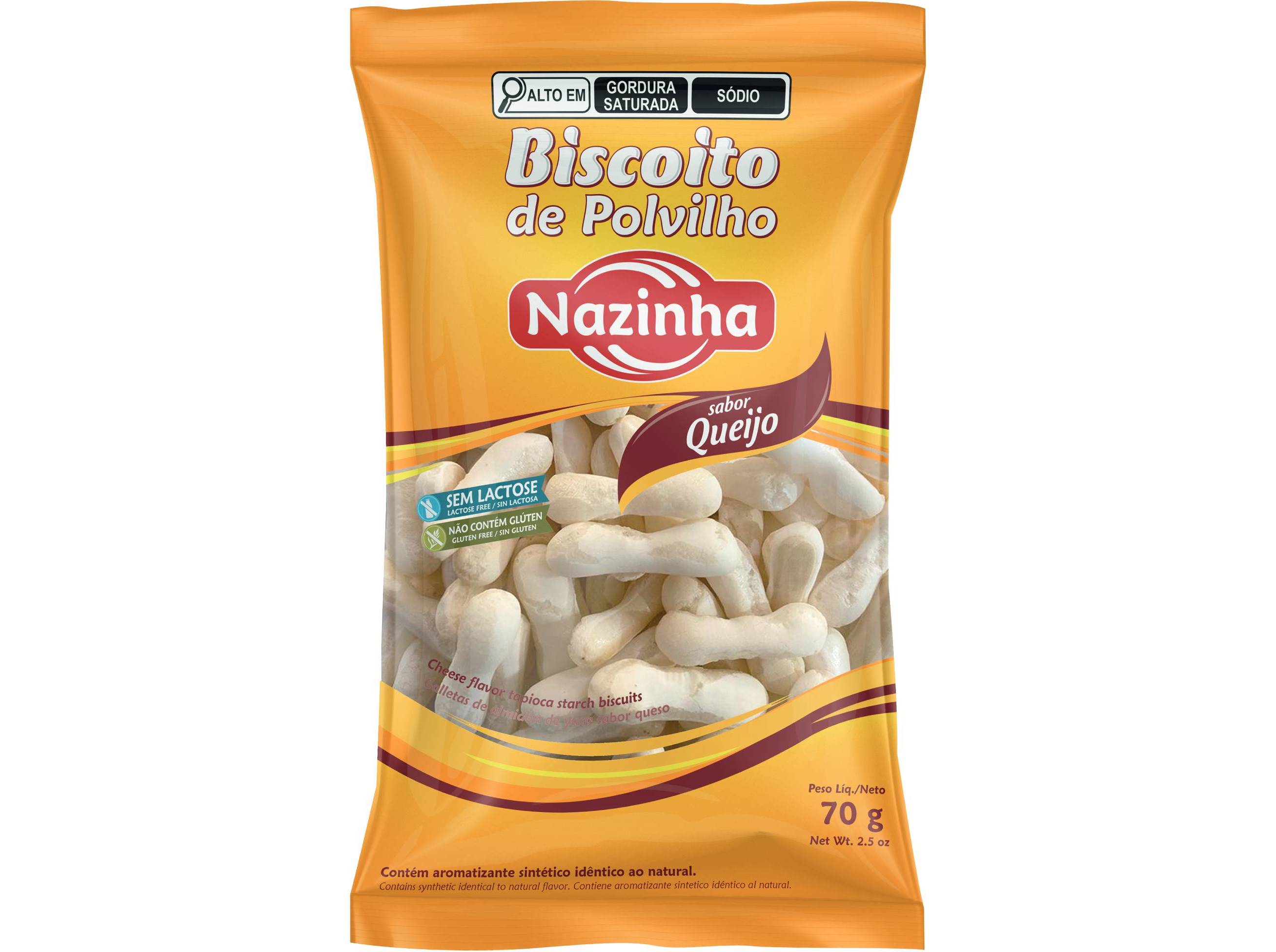 BISCOITO POLVILHO NAZINHA QUEIJO 70G