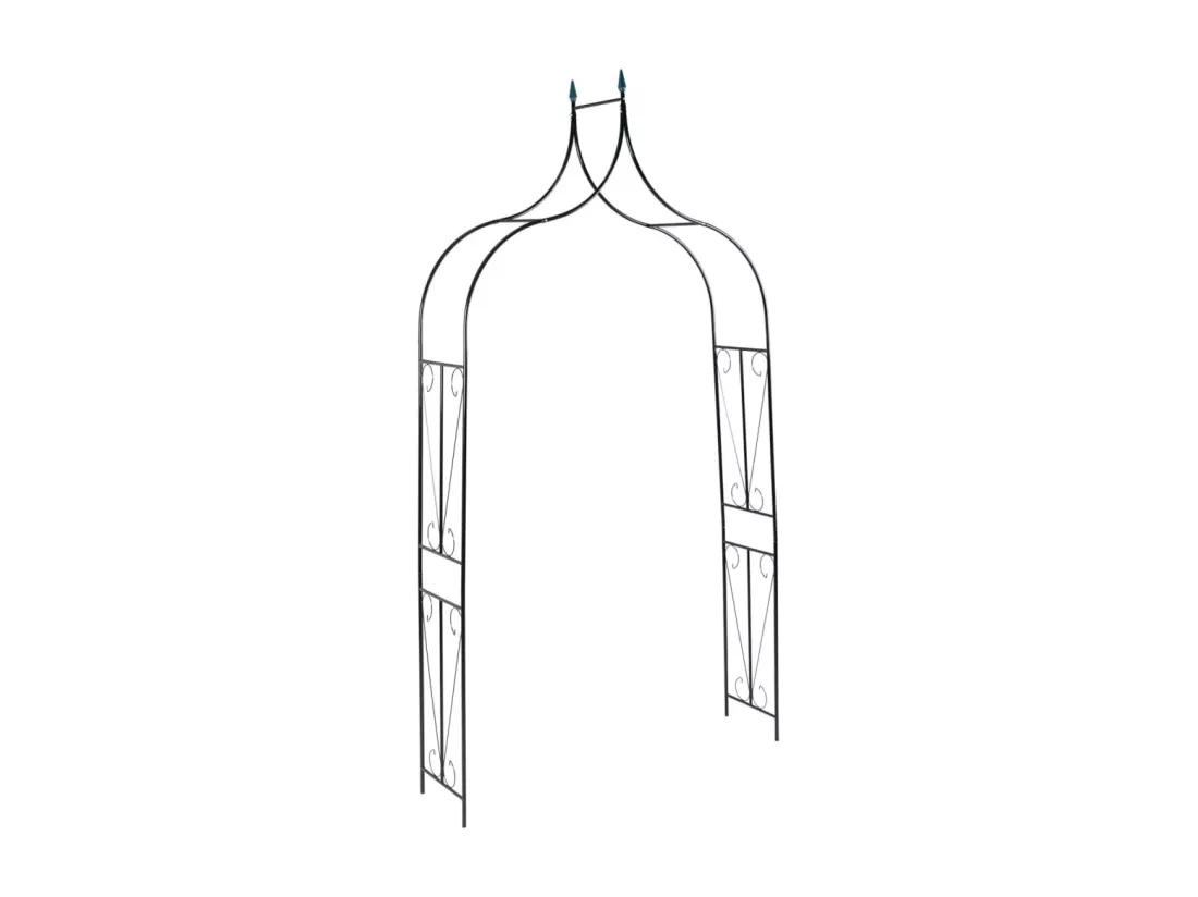 Voûte de jardin Vert foncé 120x38x258 cm Fer
