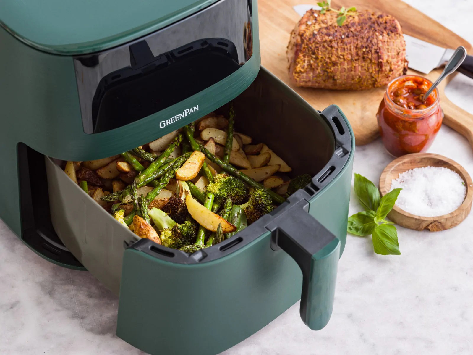 GreenPan Bistro XXL Airfryer 7,2L - PFAS-vrij Pine Green