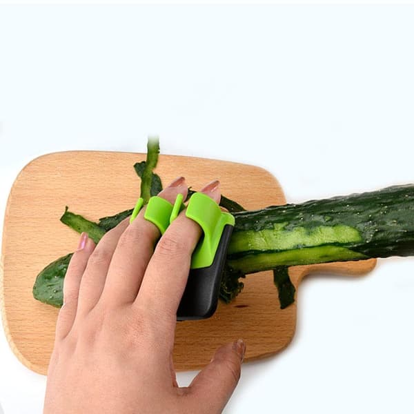 Ergonomisk potetskreller - grønn og svart