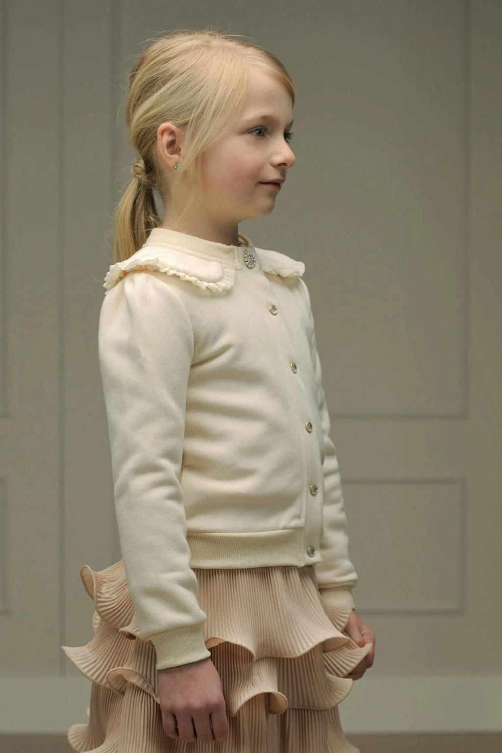 Le Chic midi rok ecru