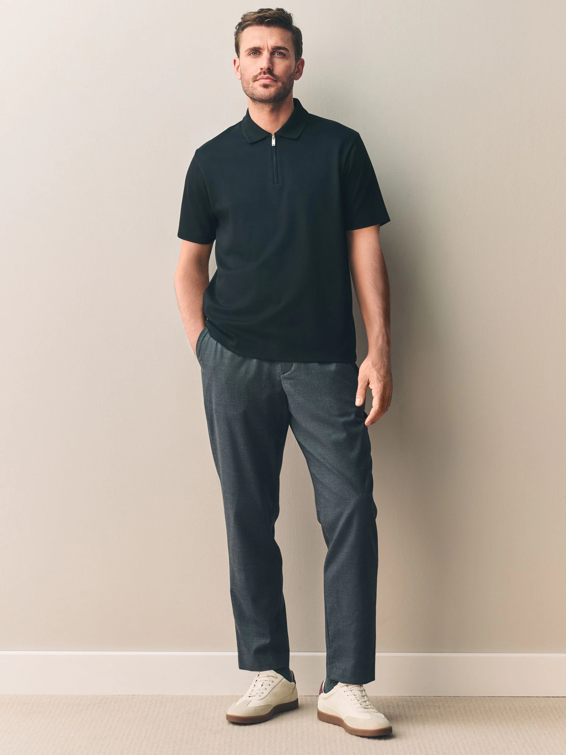 Zwart - Signature Supima® Heavyweight Polo Shirt