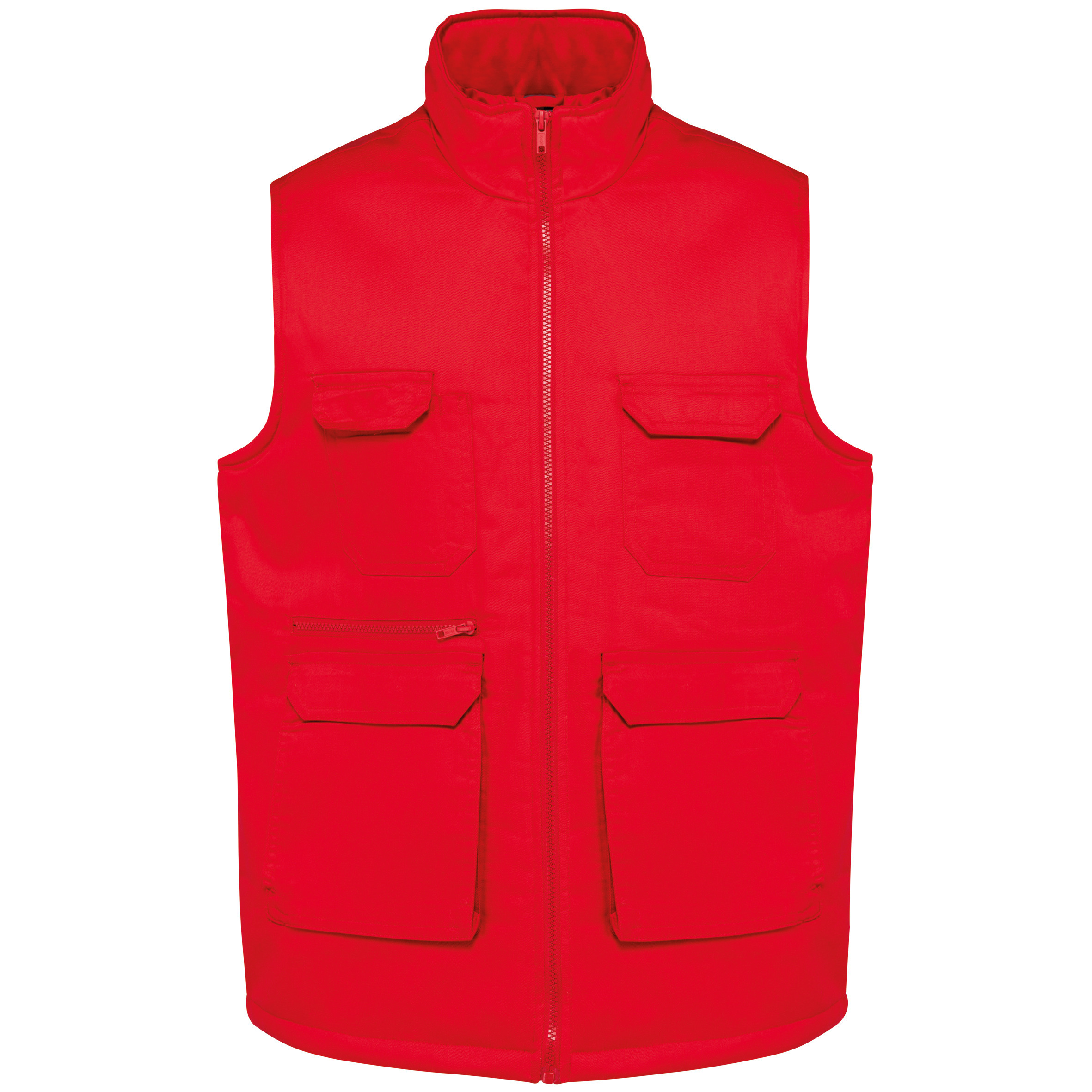 WK. Designed To Work WK607 - Gilet polycoton multipoches rembourré unisexe
