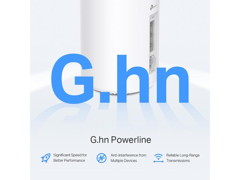 TP-Link Mesh-System Deco PX50 Hybrid WiFi-6 mit Powerline 3 AX3000   G1500 Powerline Mesh Wi-Fi 6-System für das ganze Haus 3er-Set