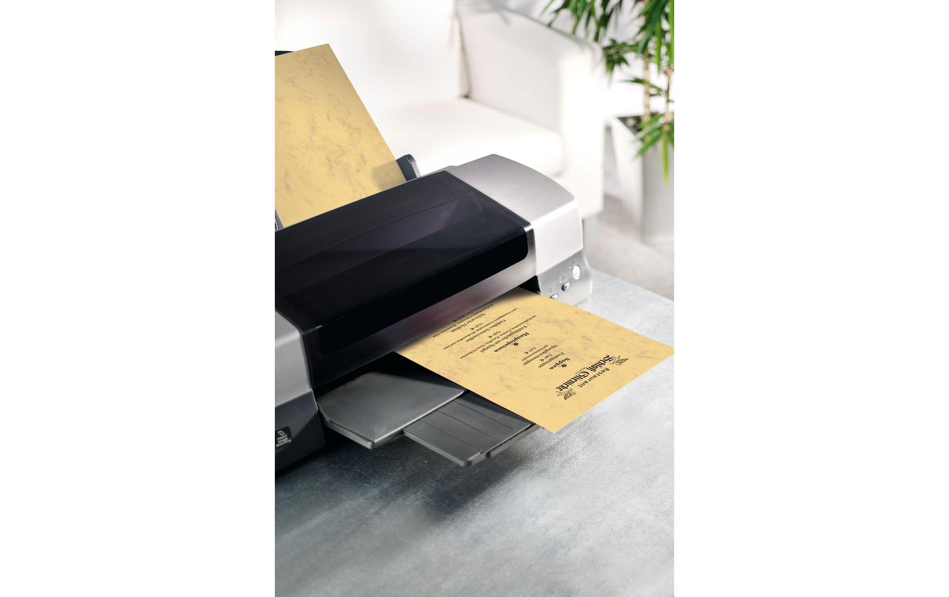 Motivpapier Marmor-Papier A4, 90 g, 100 Blatt, SandbraunIdeal zum Bedrucken
