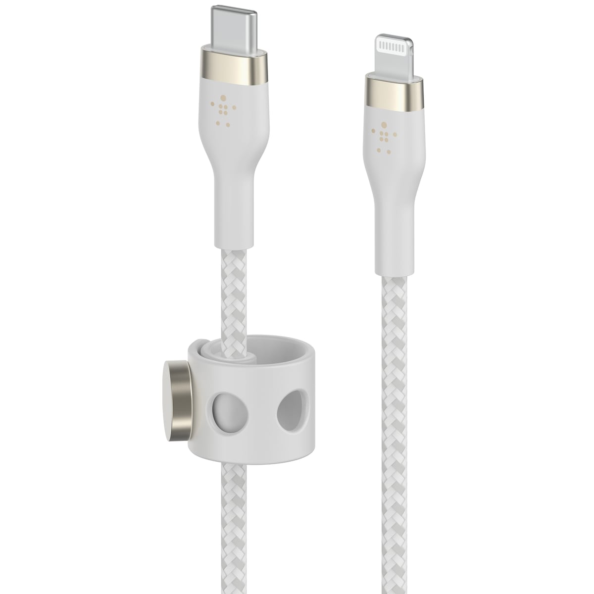 Belkin BoostCharge Pro Flex USB-C til Lightning-kabel (hvit)