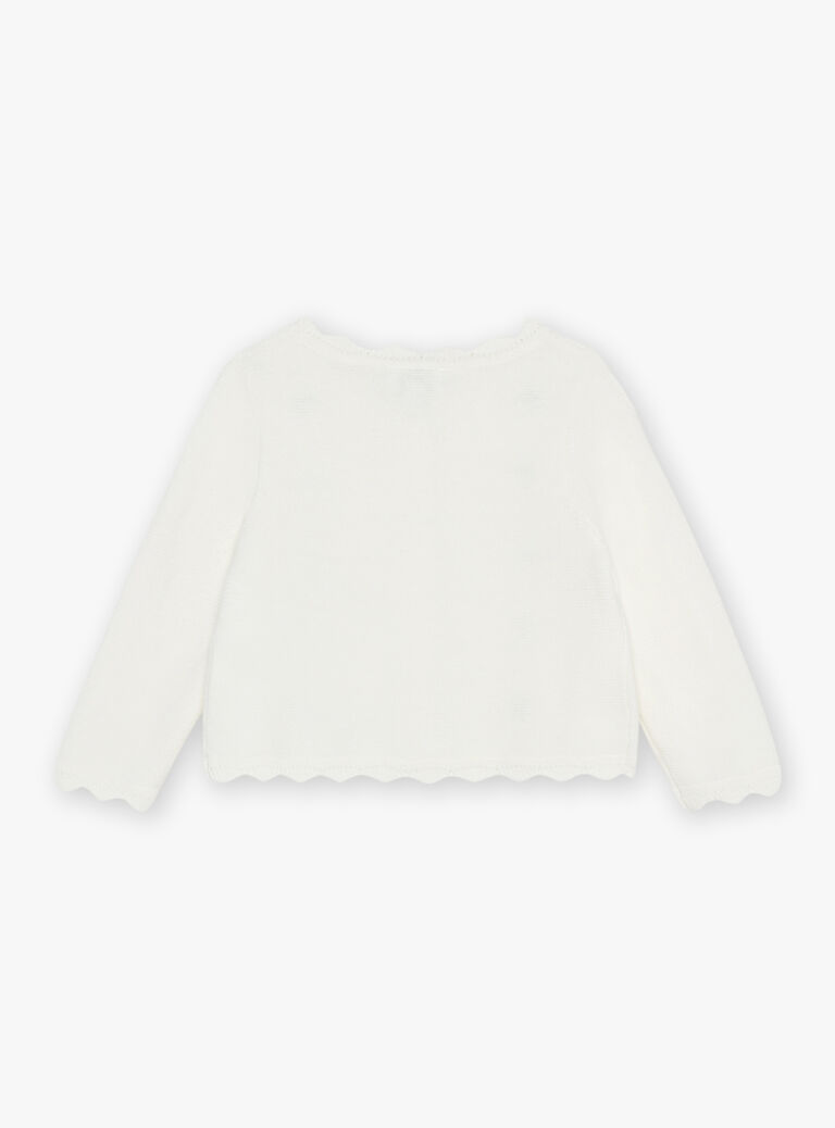 Gilet ivoire en tricot