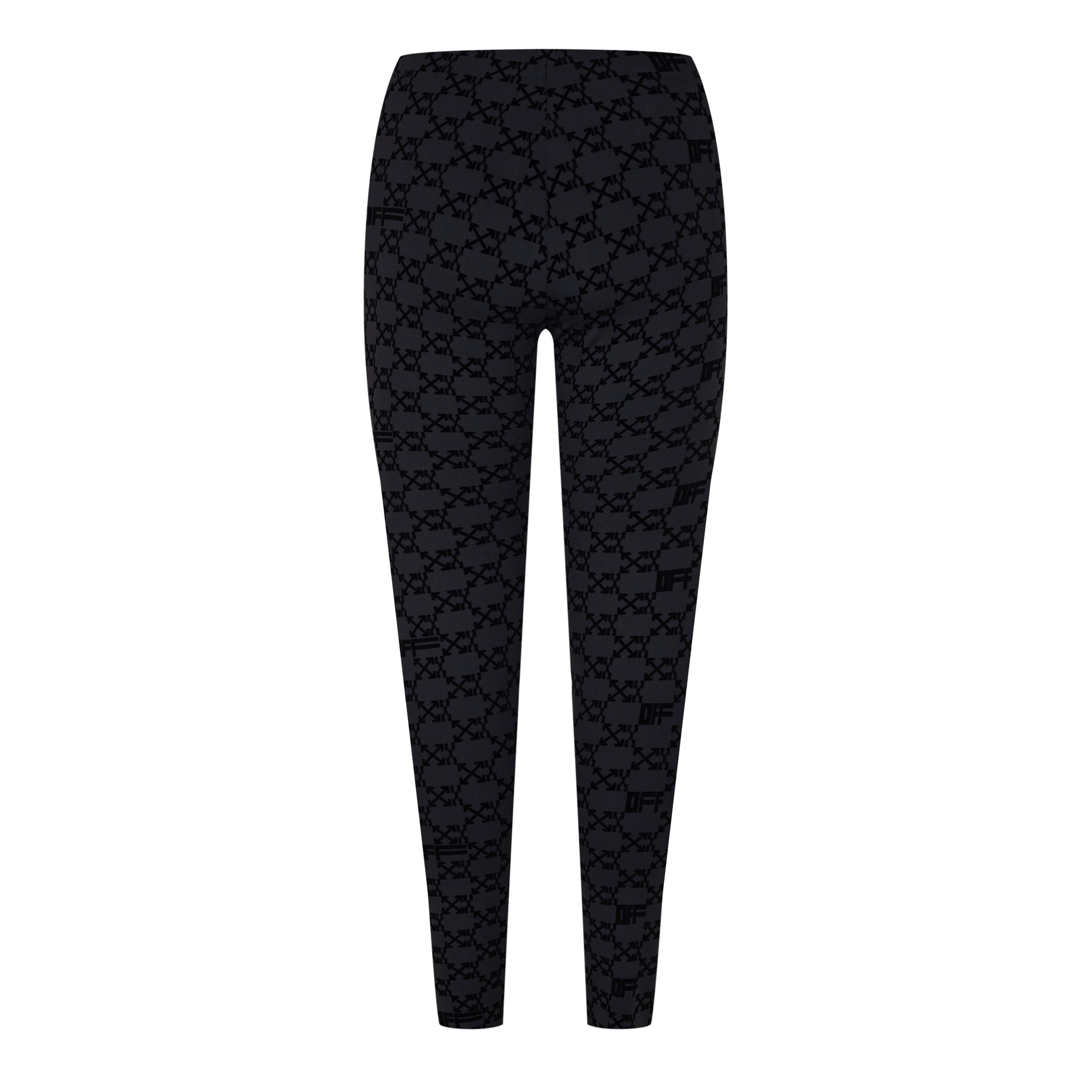 Off White Flock Mono Leggn Ld99