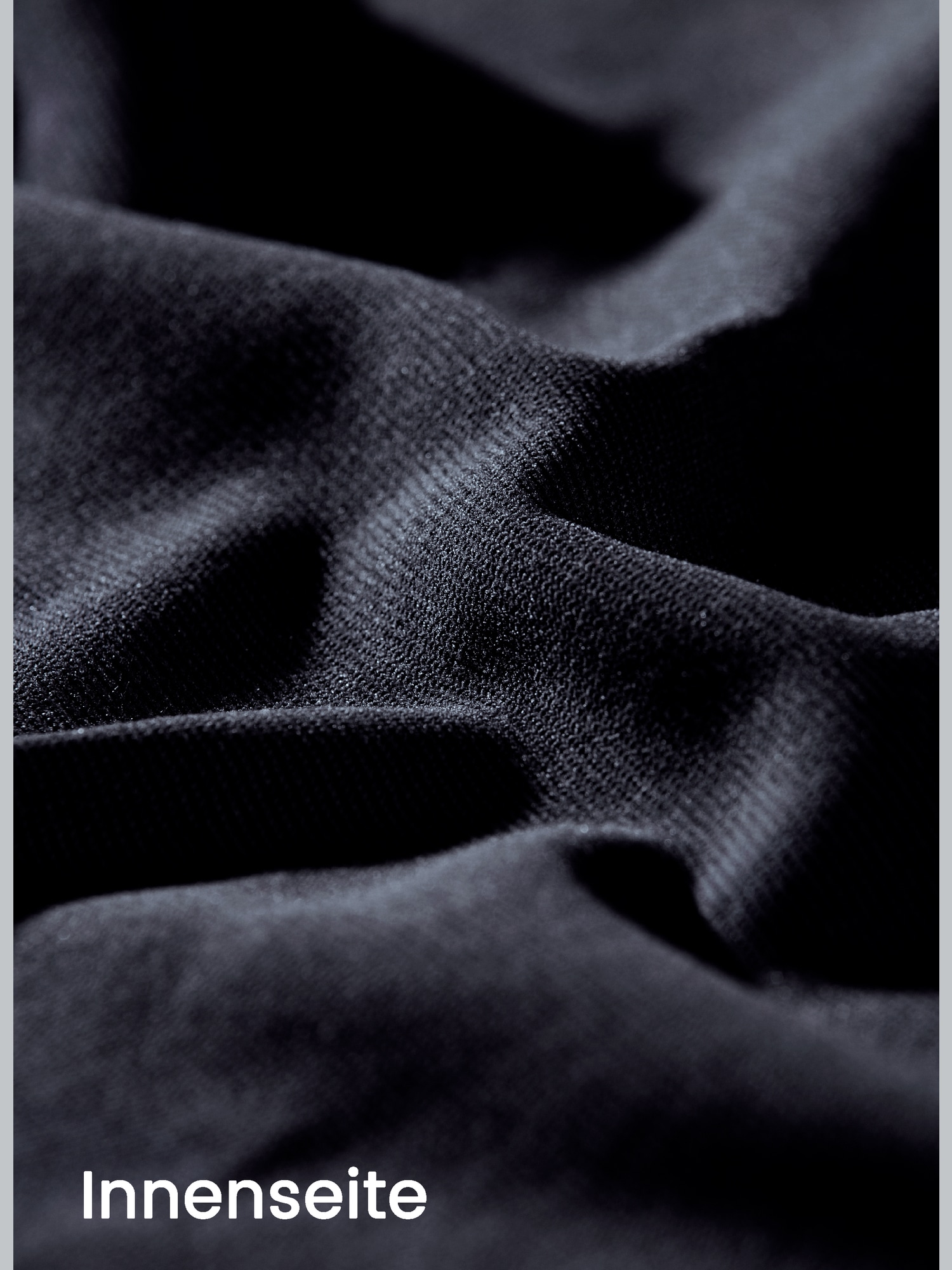 Fleece–Rundhalsshirt Schwarz