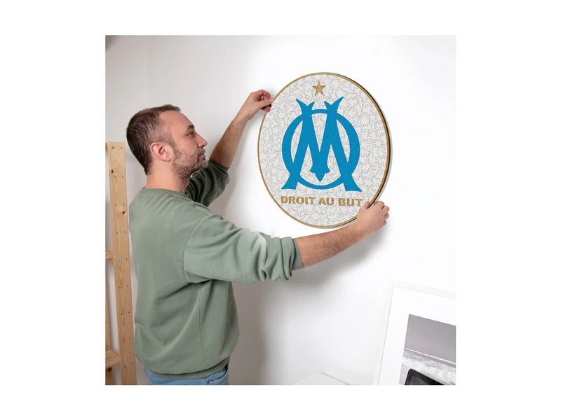 Iconic Puzzle Olympique Marseille – Logo Offizielles Holzpuzzle, Grösse M