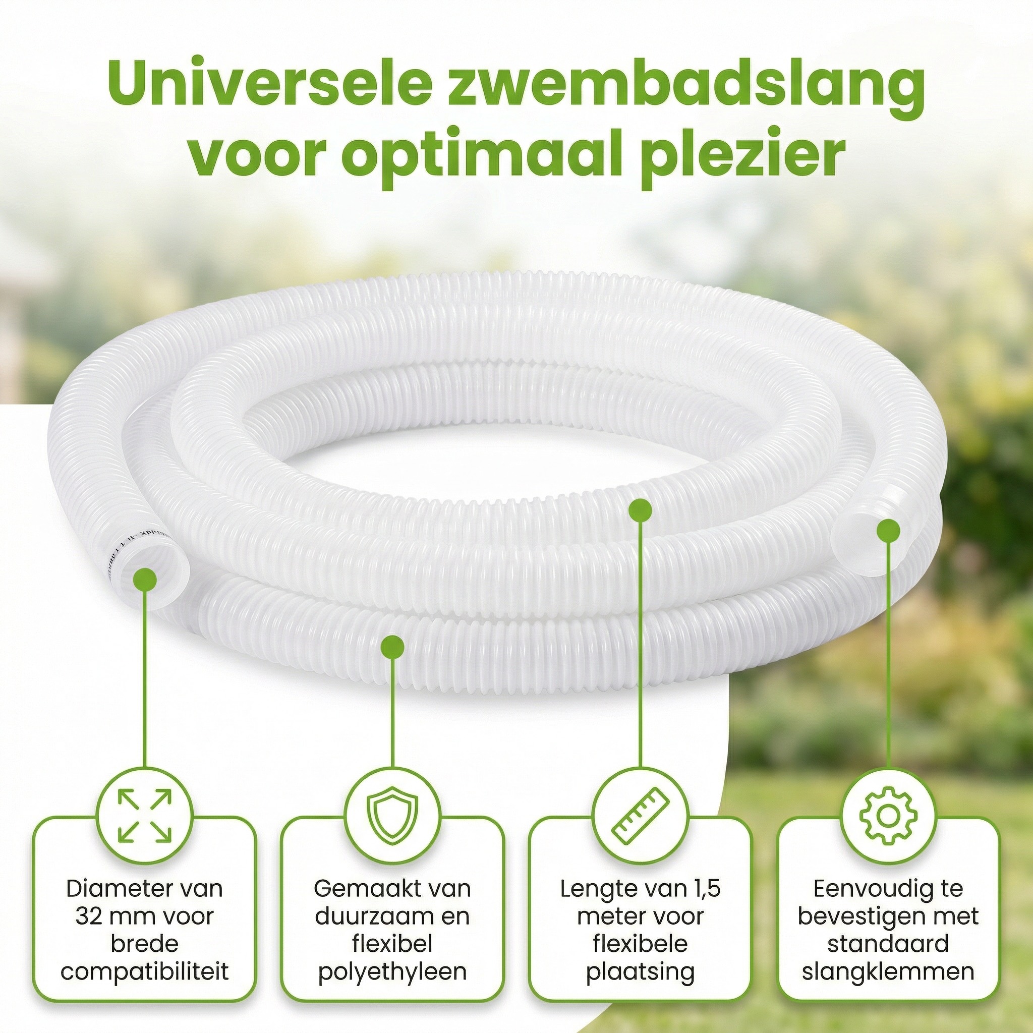 Intex 32 mm slang - 1,5 meter