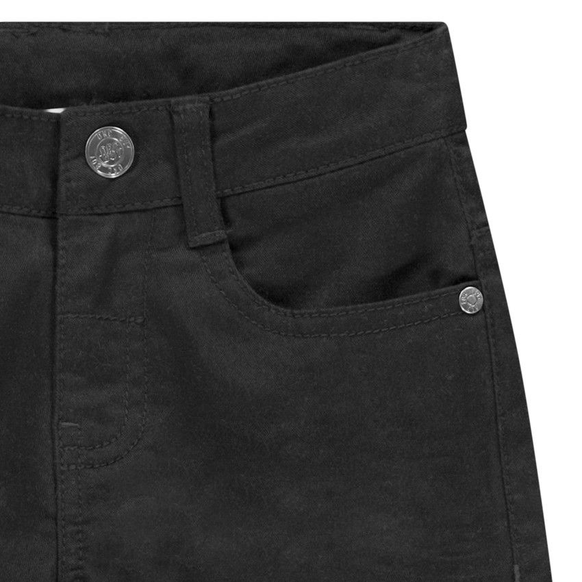 Pantalon à poches uni effet used et crinkle - Noir