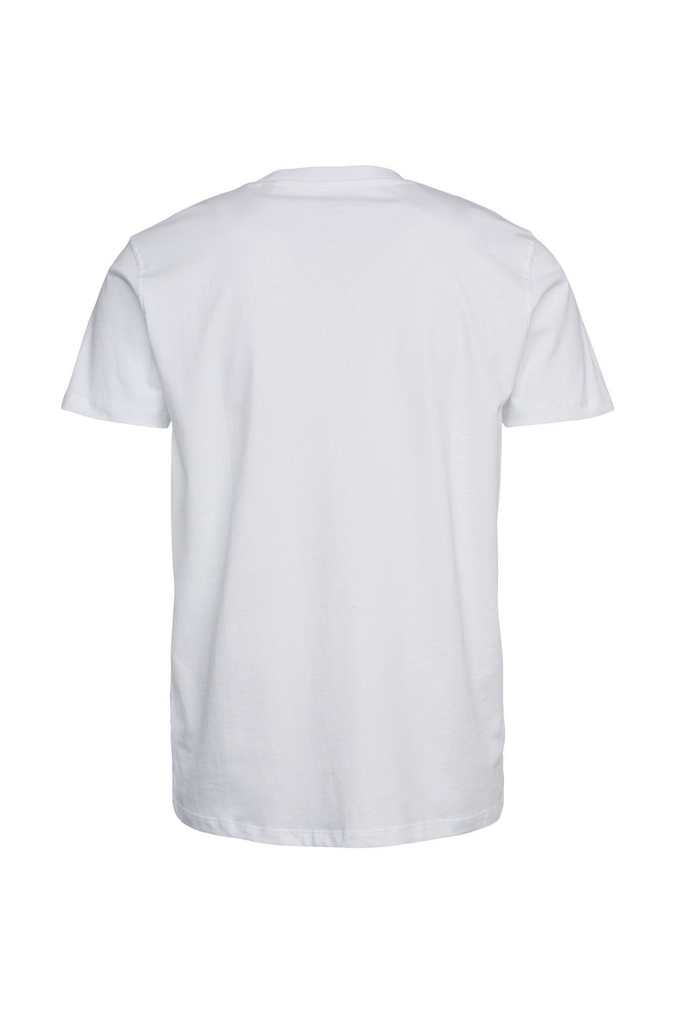 Camiseta de algodão sustentável com logo - Branca