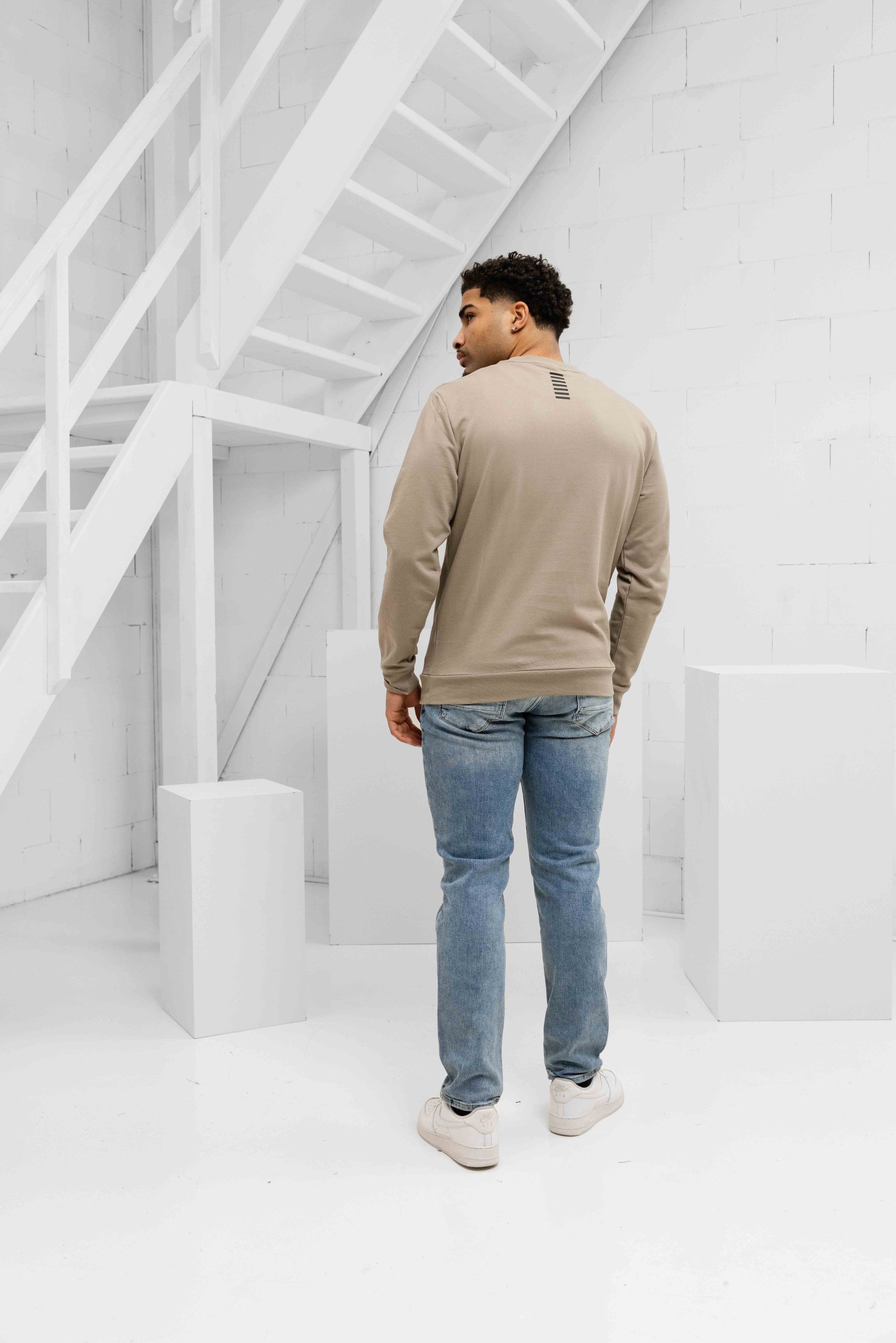 EA7 Emporio Armani 8NPM30 Sweater Heren Beige