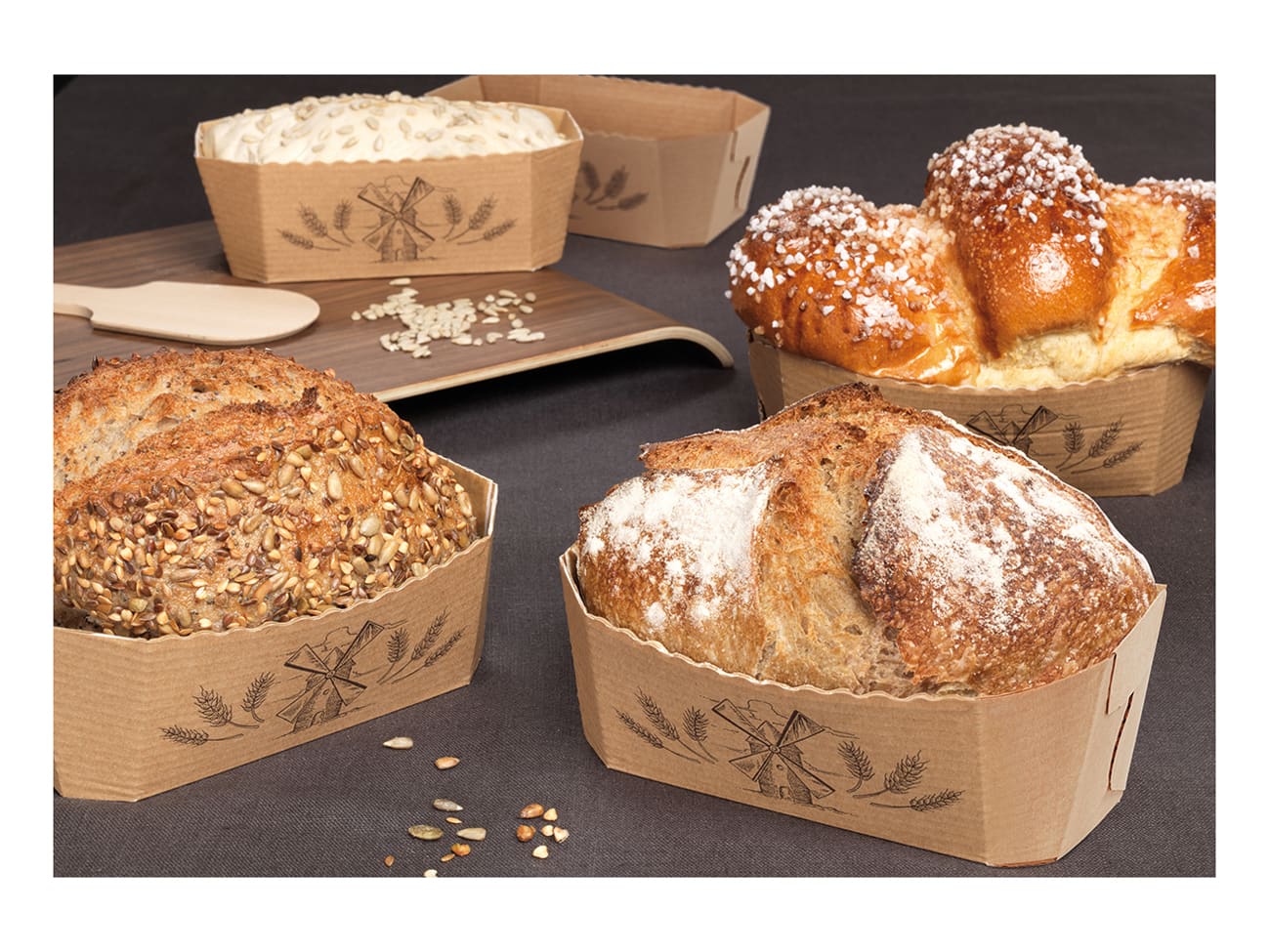Moule carton pour pain et brioche - 50 pièces - Nordia