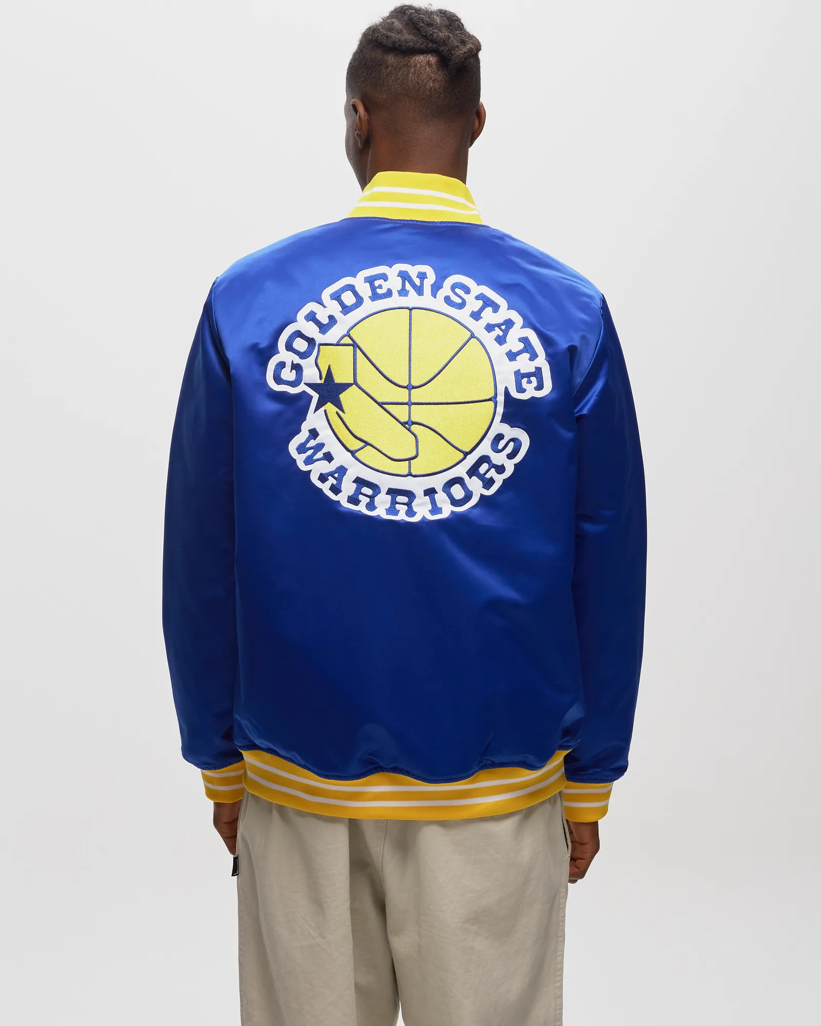 Mitchell & Ness NBA Heavyweight Satin Jacket Golden State Warriors