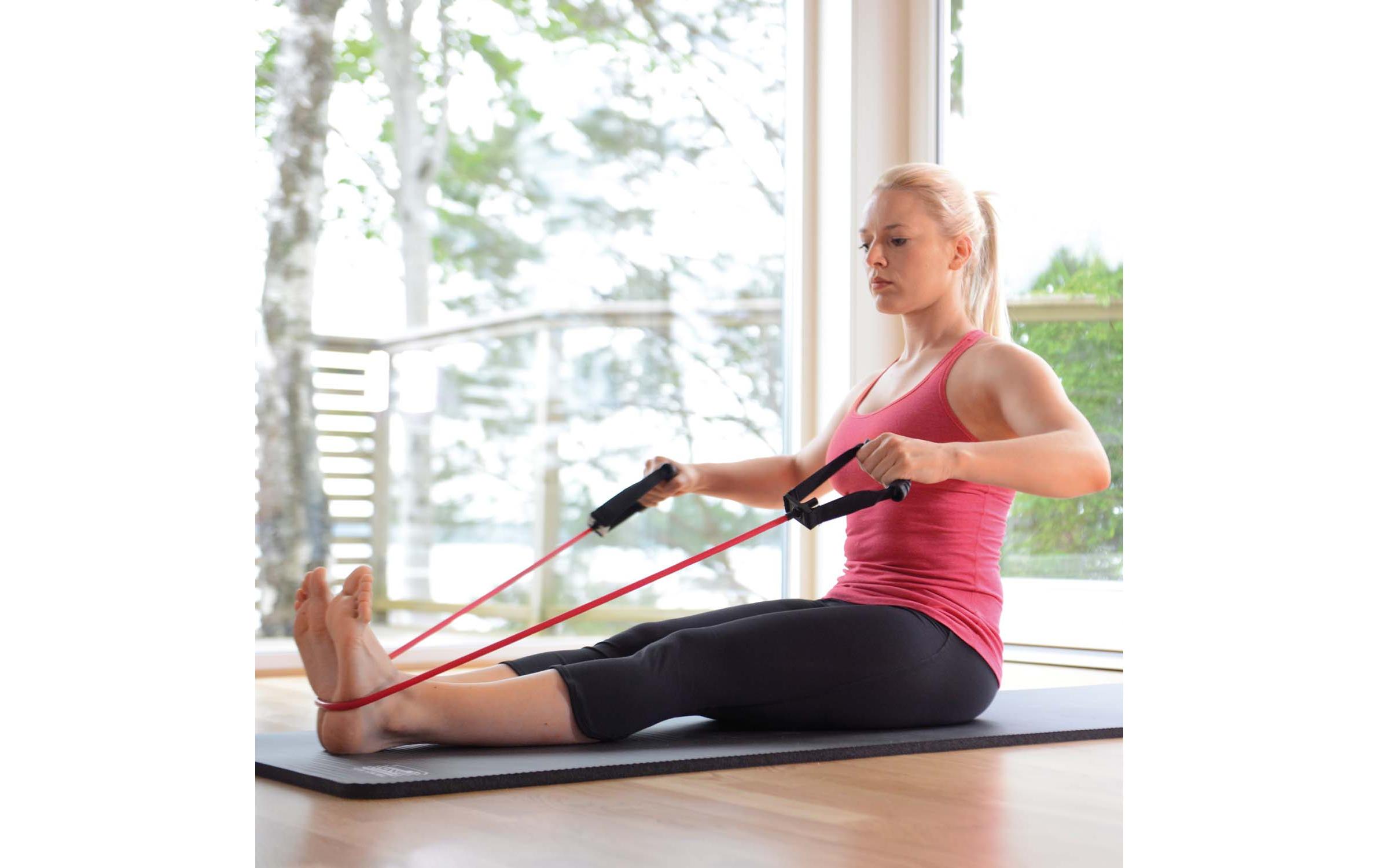 Fitnessband Fit-Tube 1.2 m rotFitnessband mit Griffen
