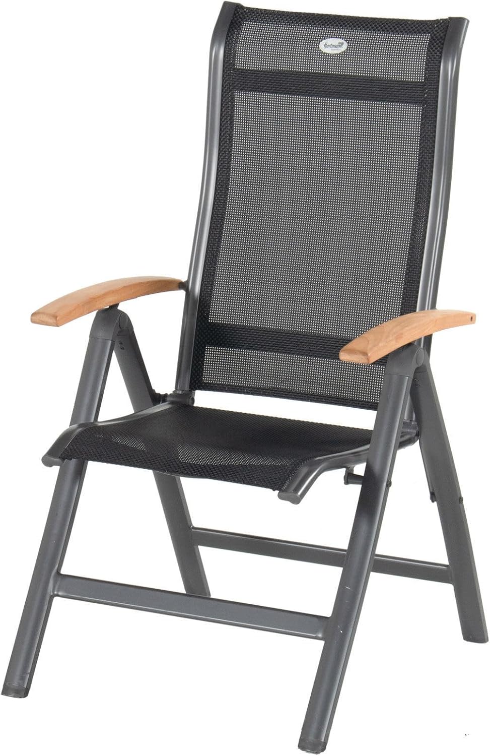 Hartman Alice Garten-Essgruppe, xerix/Natur, Alu/Teak, 4x4 Textilen, 6 Klappstühle, 170x170cm