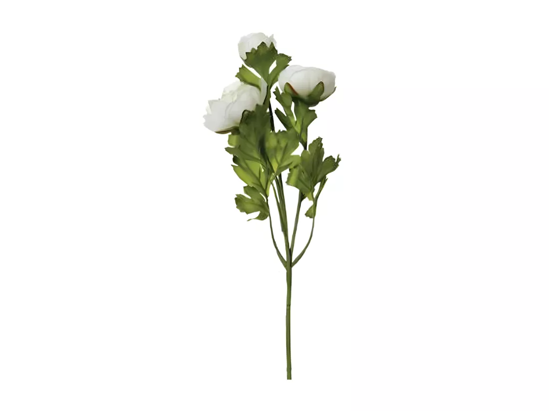 Fleur Artificielle Renoncule 60cm Blanc