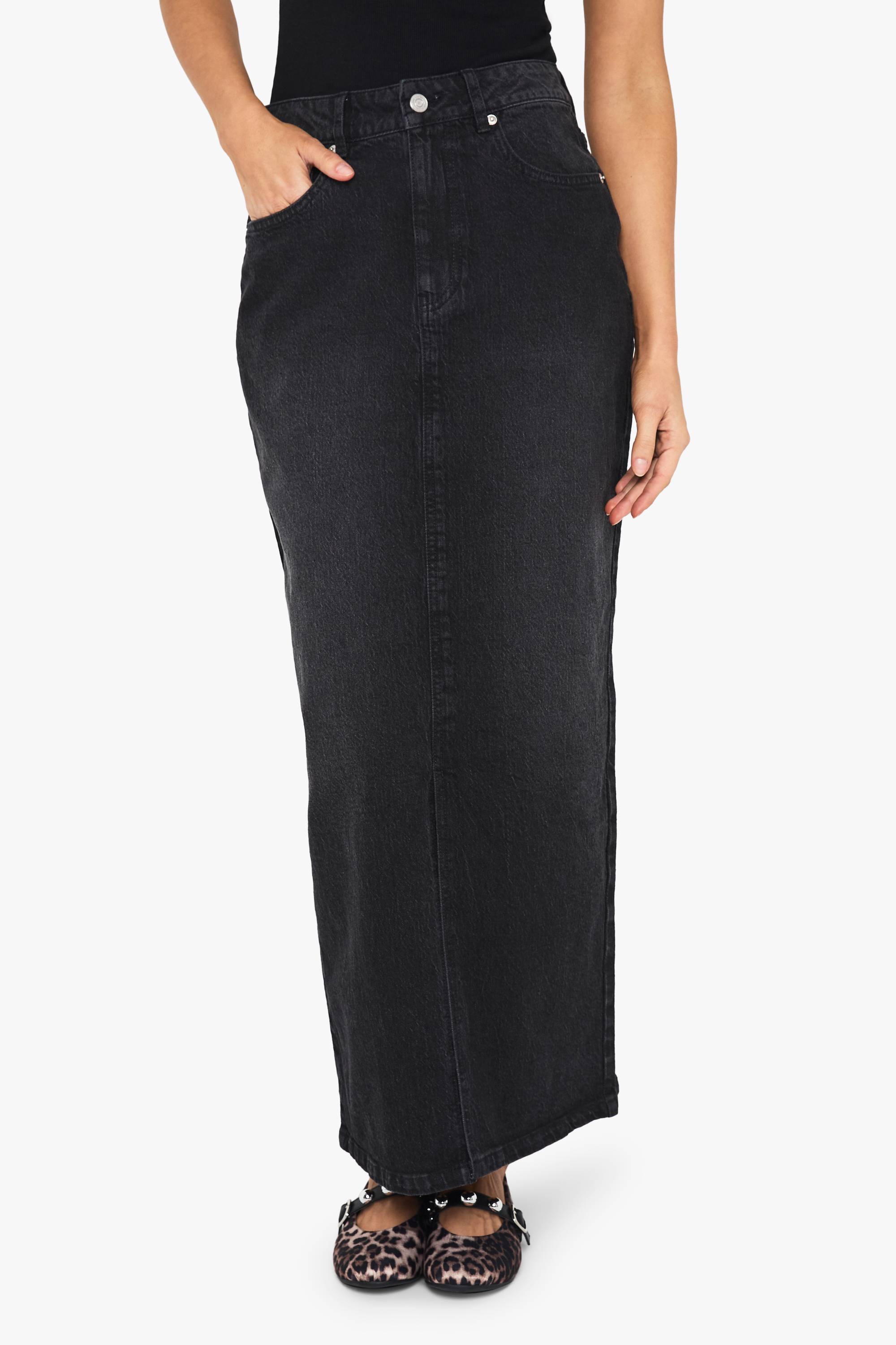 boohoo Jupe Midi En Jean Coupe Tall