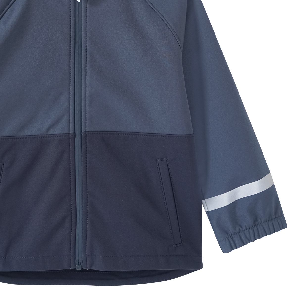 Topolino Kinder Softshelljacke mit Kapuze blaugrau