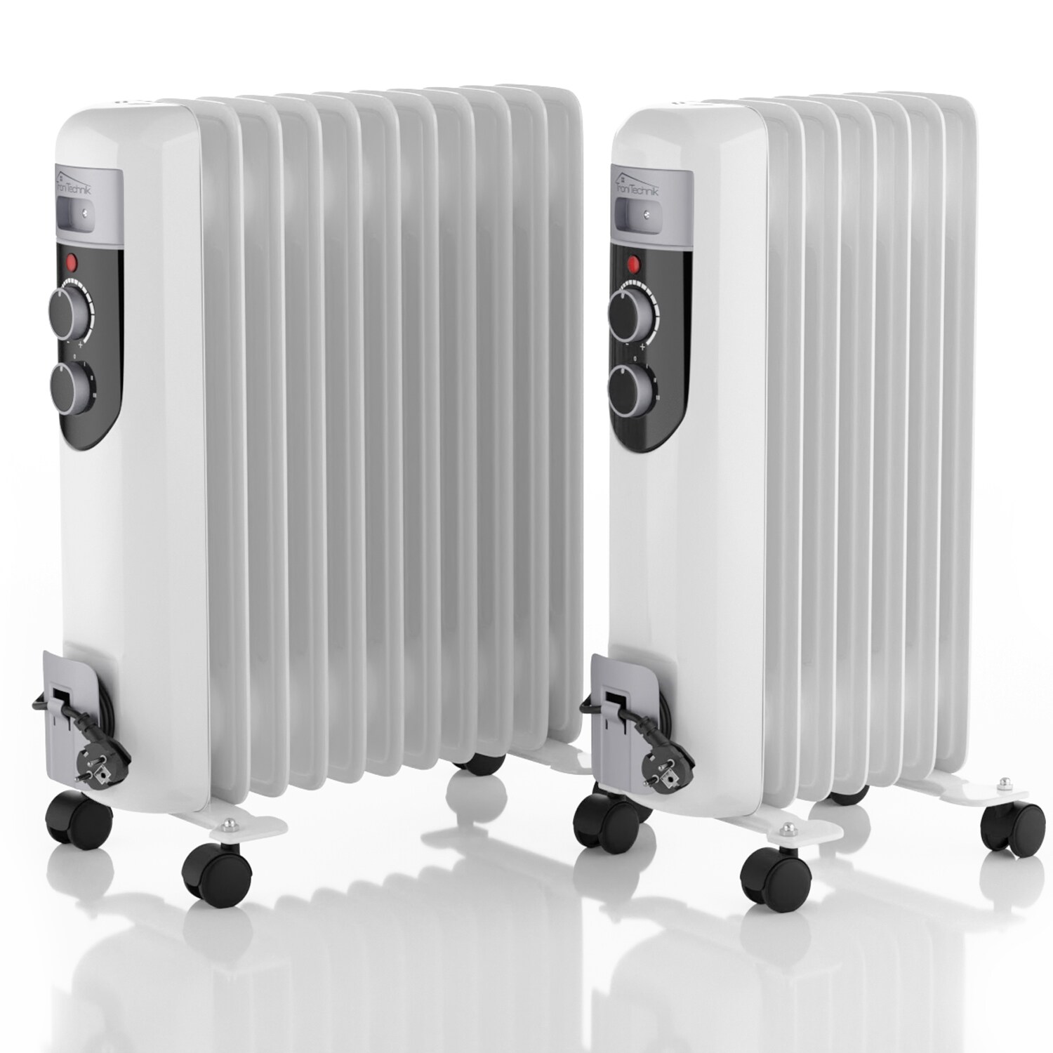 TroniTechnik® Elektroheizung Ölradiator Öl-Heizung Radiator 3 Heizstufen 11 Rippen Elektrischer Heizkörper Thermostat