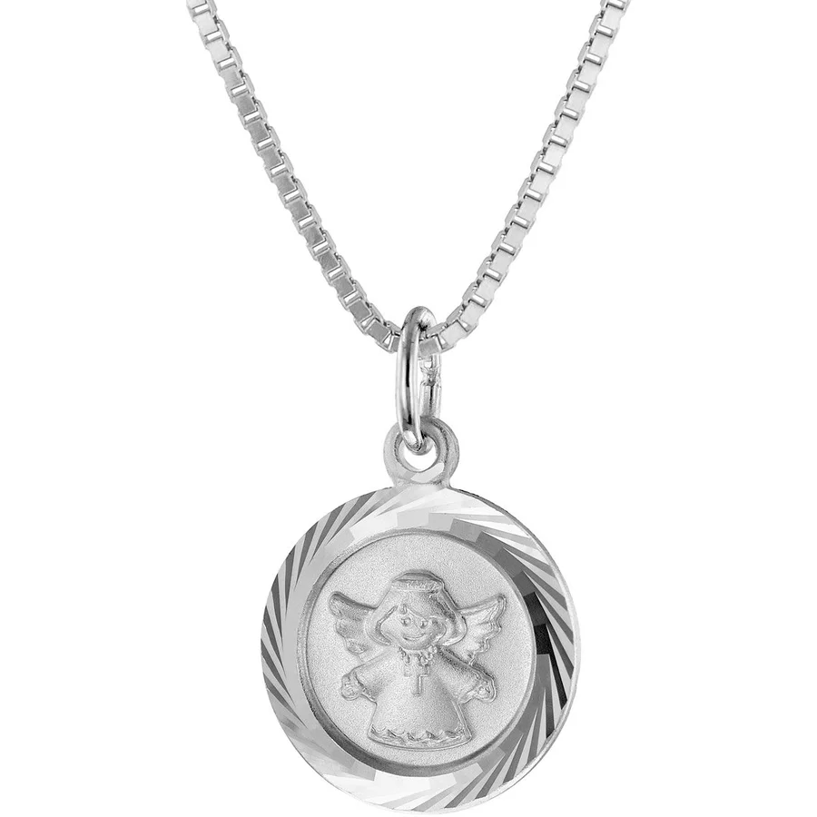 trendor Kinder-Kette mit Engel-Anhänger 925 Silber silver