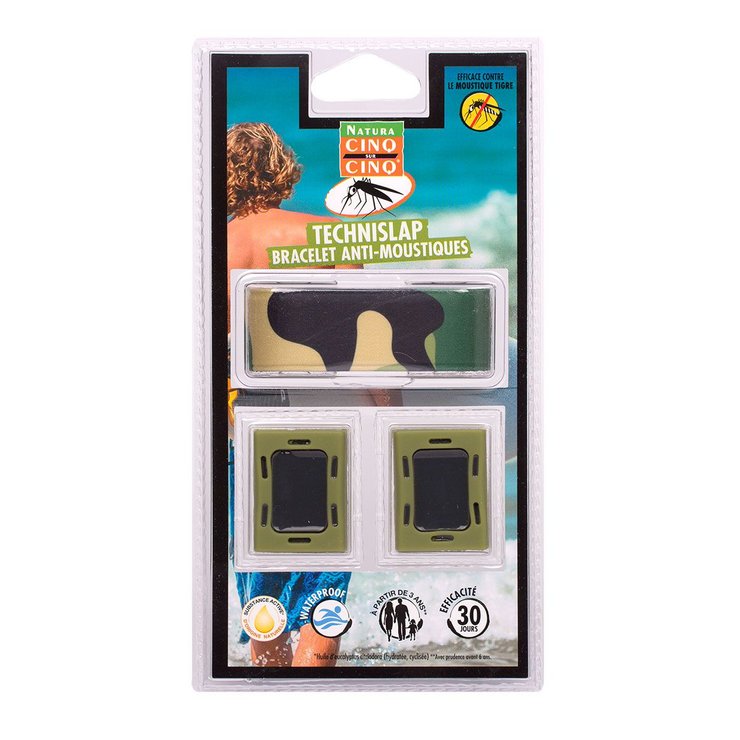 Kit Technislap bracelet anti-moustiques camouflage