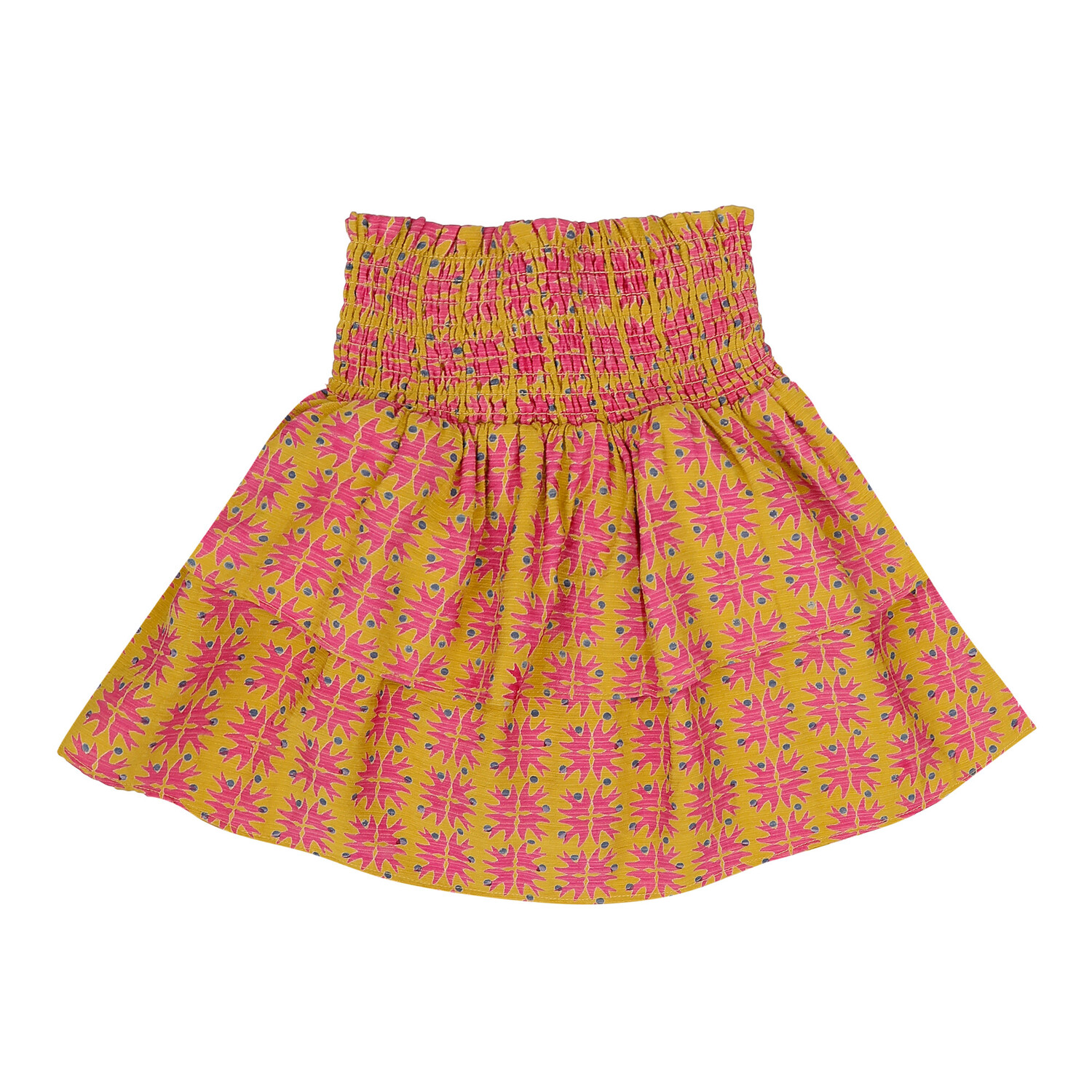 Jenest | Elle Skirt | Aop Gold Fuchsia