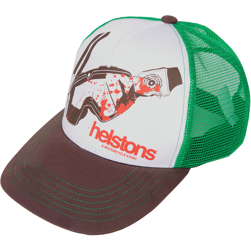 Helstons - Casquette Glasses Marron / Blanc / Vert