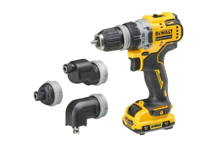 DeWALT DCD703L2T-QW, Pistolgreb boremaskine, Nøglefri, Sort, Gul, 1 cm, 1500 rpm, 2 cm - SOLO