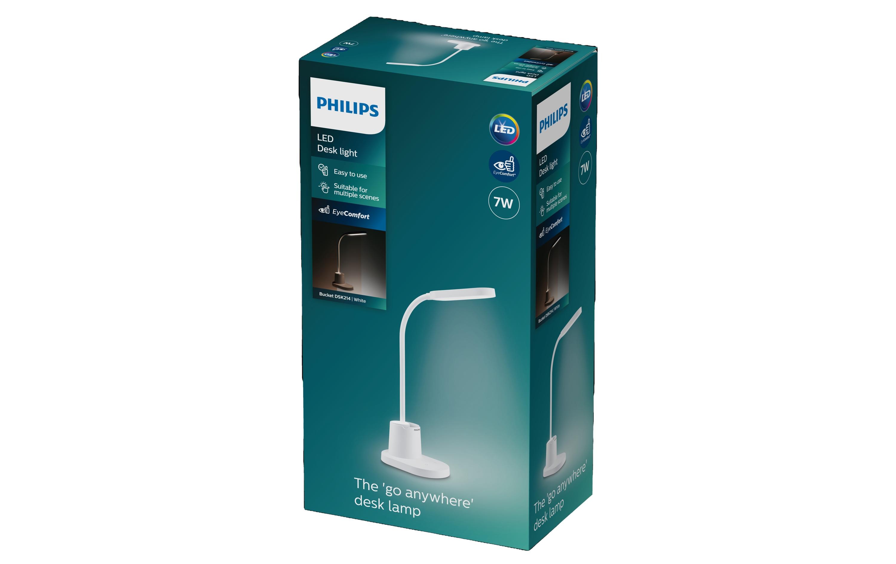 Bucket Tischleuchte weiss 200 lmLED-Schreibtischleuchte