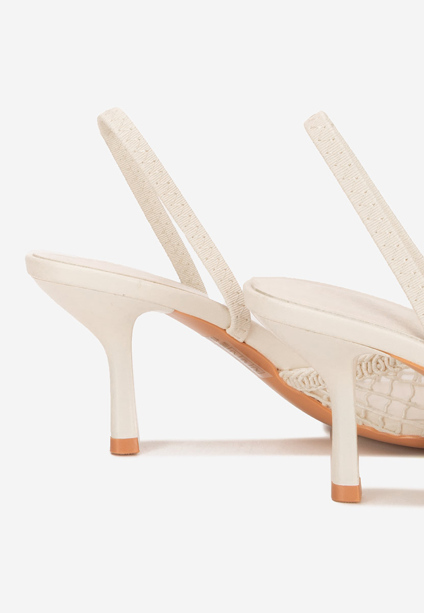 Chaussures slingback beige Siniona