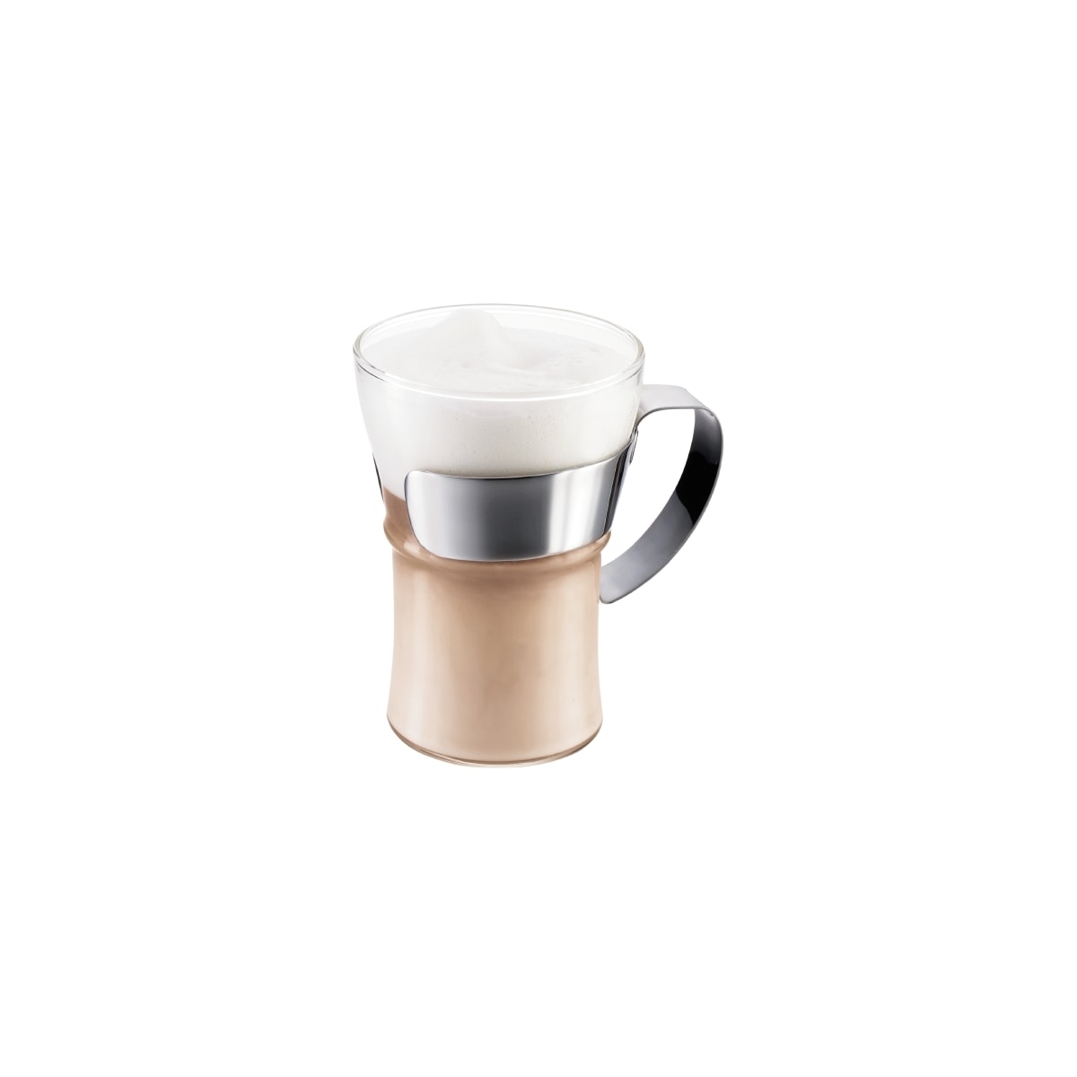 Bodum 2 pk kaffeglass med stålhåndtak ASSAM 0.35 L