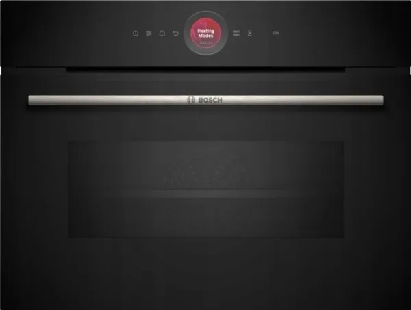Bosch Serie | 8 CMG7241B1 - Kombinationsovn - til indbygning - Wi-Fi - niche - bredde: 56 cm - dybde: 55 cm - højde: 45 cm - med selv-rengøring - sort